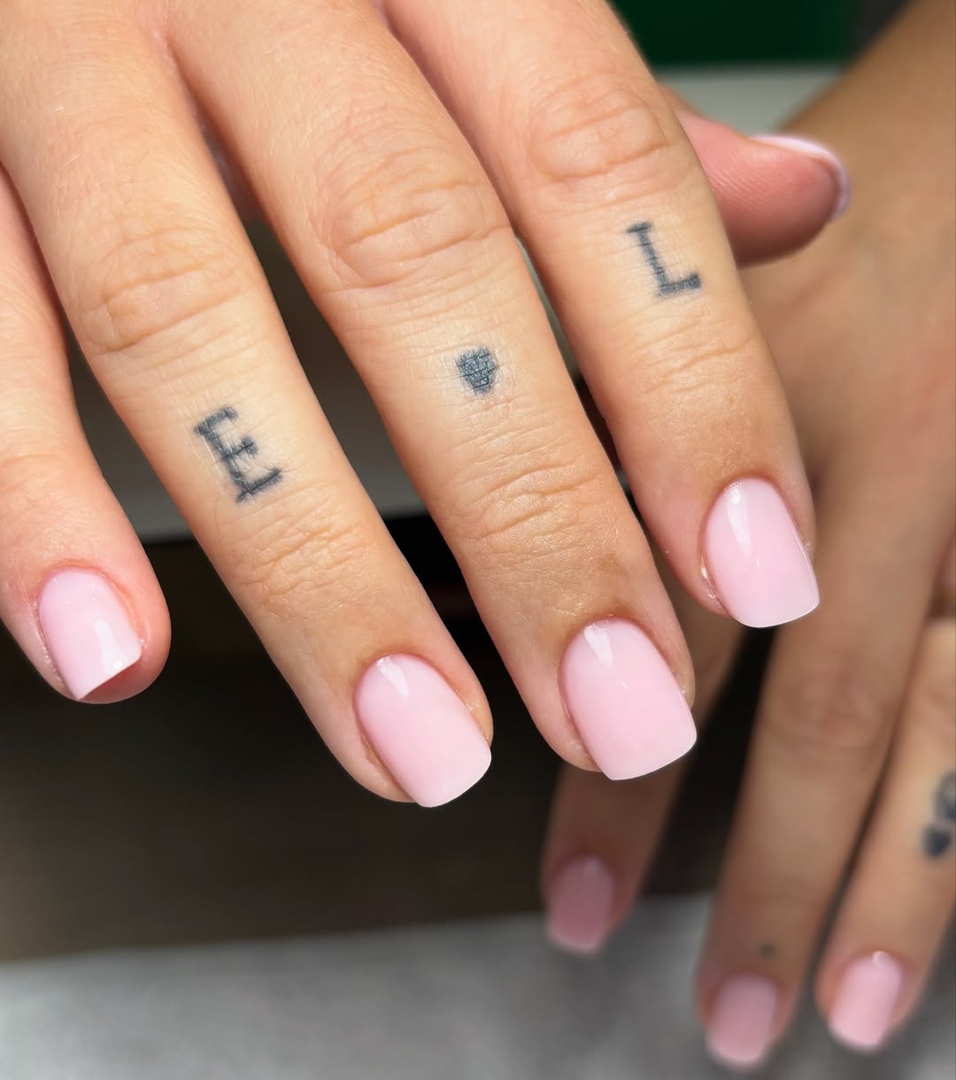 Soft pink BIAB gel nails